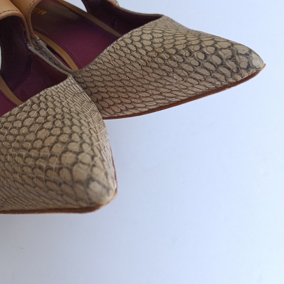 Coach Vanda Print Snake & Calf Leather s/Q4678 Beige/Maple Size 8.5M - Picture 13 of 16